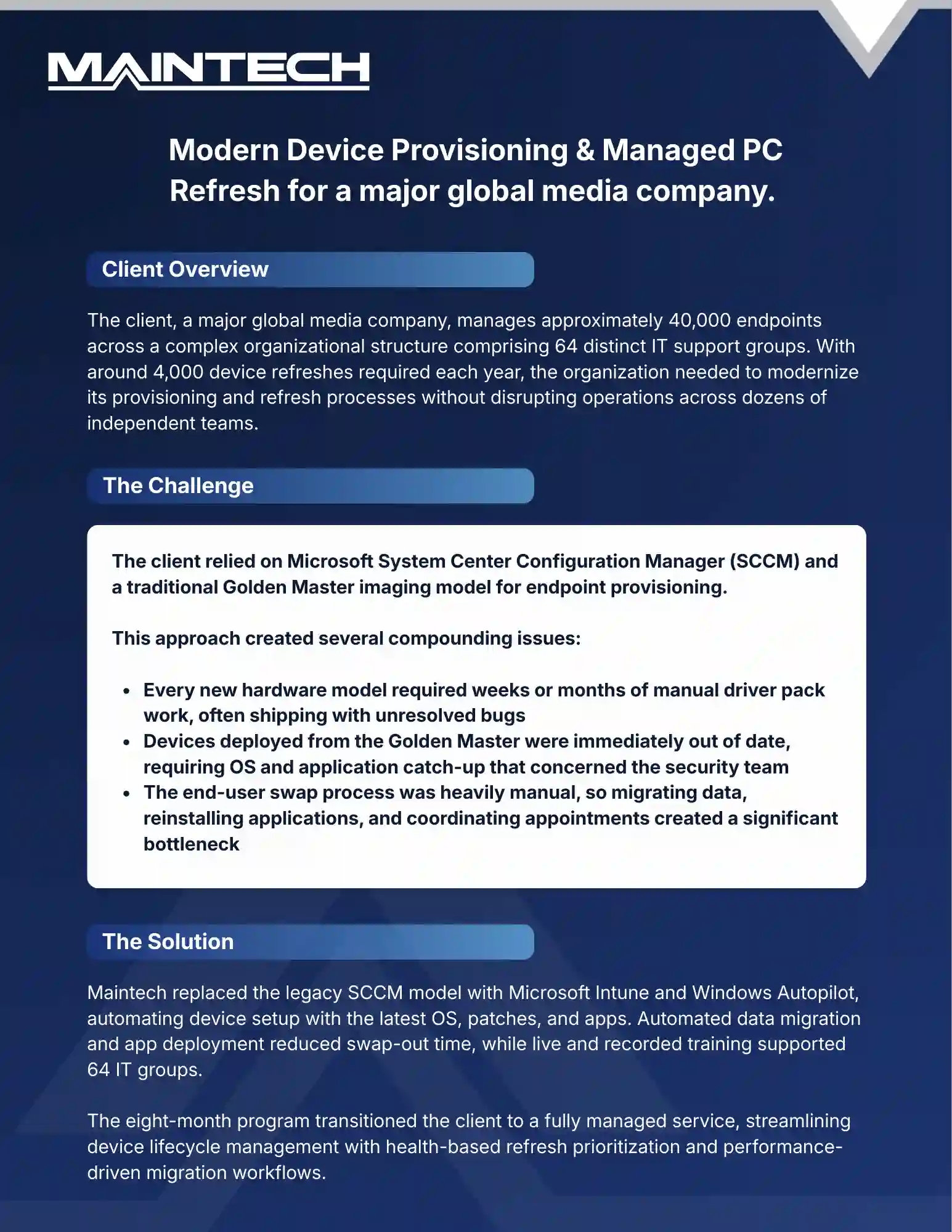 Global Broadcaster Case Study