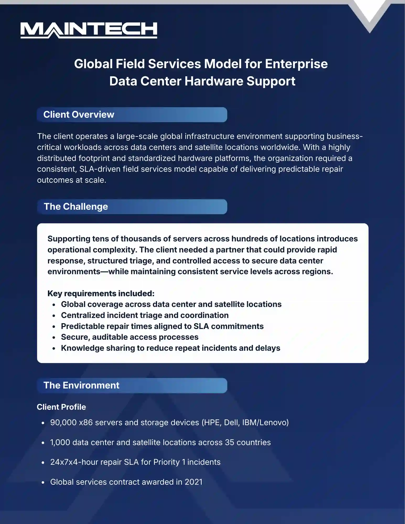 Global Field Services Case Study